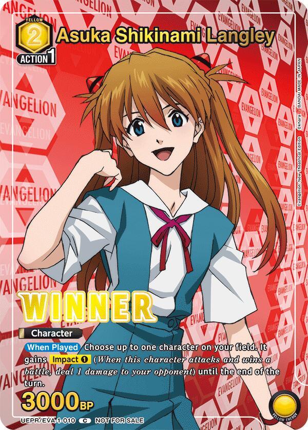 Asuka Shikinami Langley (Winner) UEPR/EVA-1-010 card from Union Arena Promotion Cards