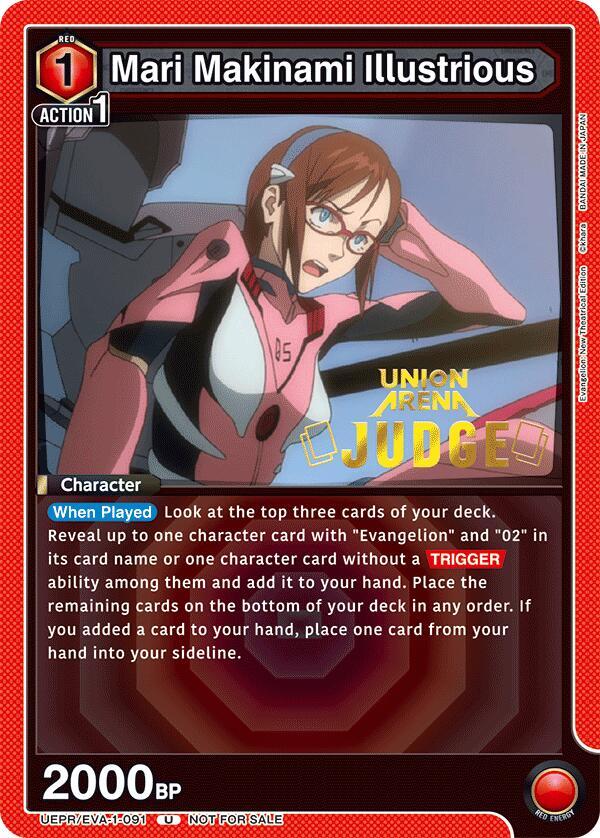 Mari Makinami Illustrious (Judge Pack) UEPR/EVA-1-091 card from Union Arena Promotion Cards