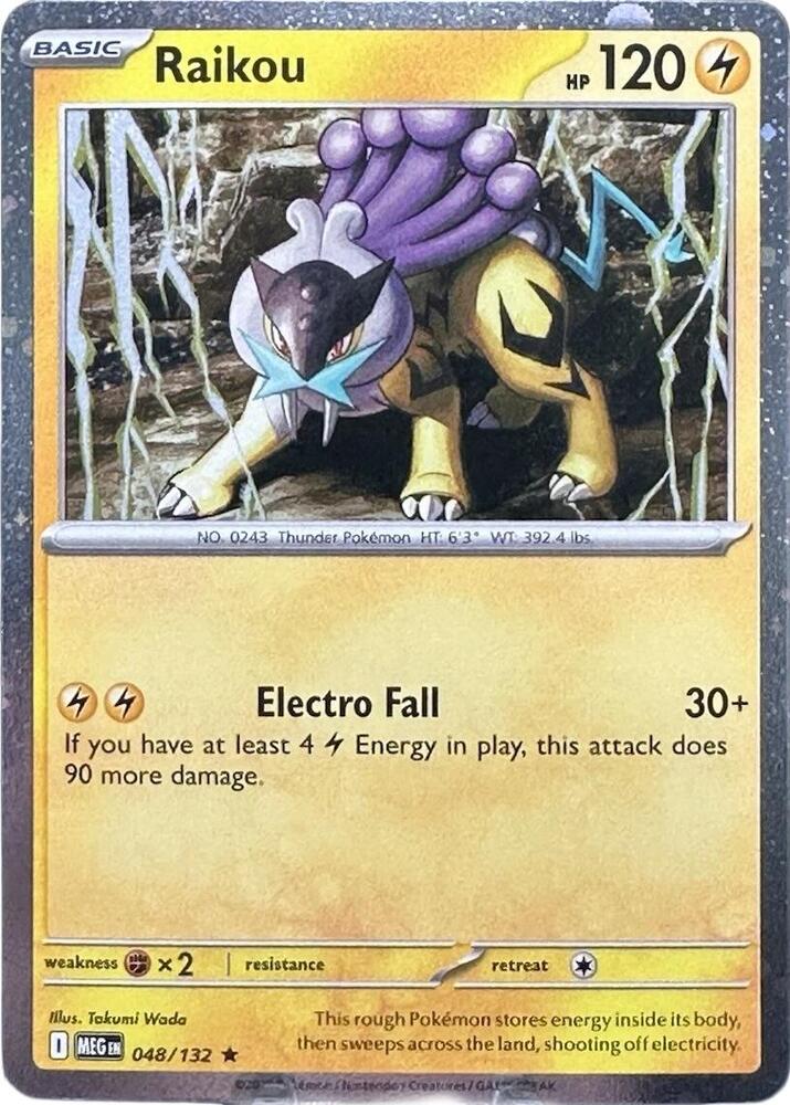 Raikou (Cosmo Holo) 048/132 card from ME01: Mega Evolution