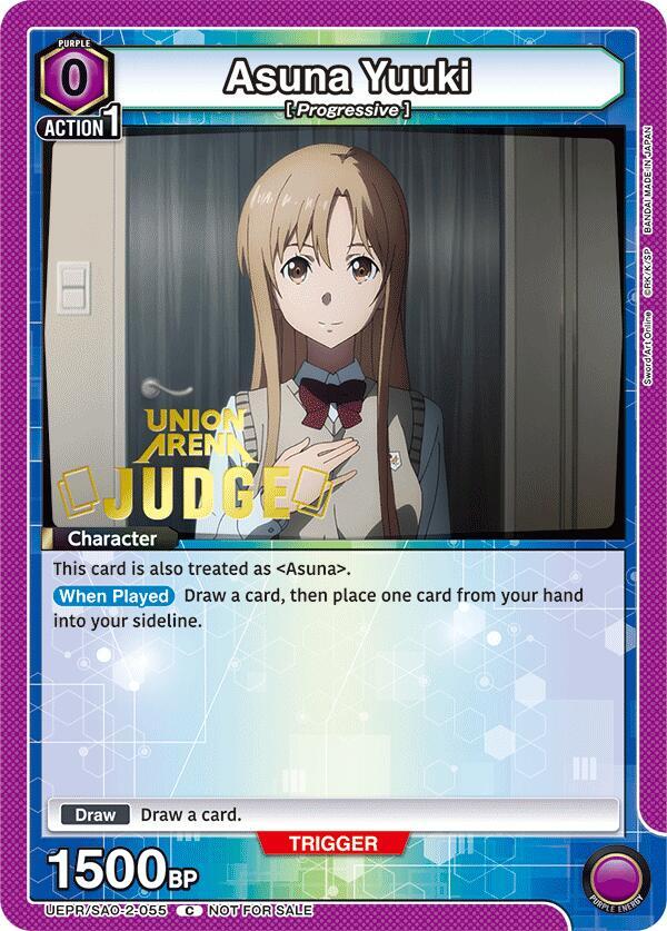 Asuna Yuuki (Judge Pack) UEPR/SAO-2-055 card from Union Arena Promotion Cards