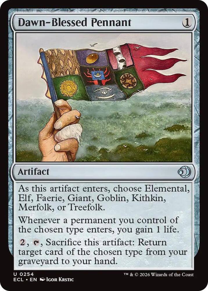 Dawn-Blessed Pennant 254 card from Lorwyn Eclipsed