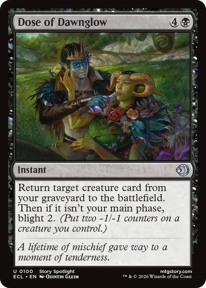 Dose of Dawnglow 100 card from Lorwyn Eclipsed
