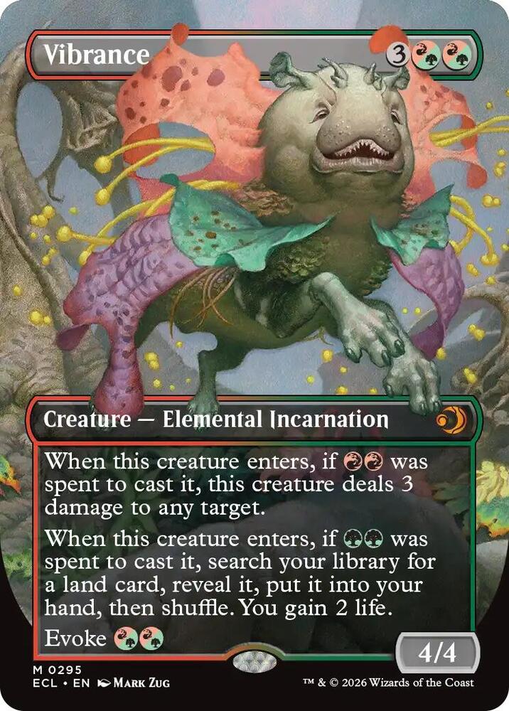 Vibrance (Borderless) 295 card from Lorwyn Eclipsed