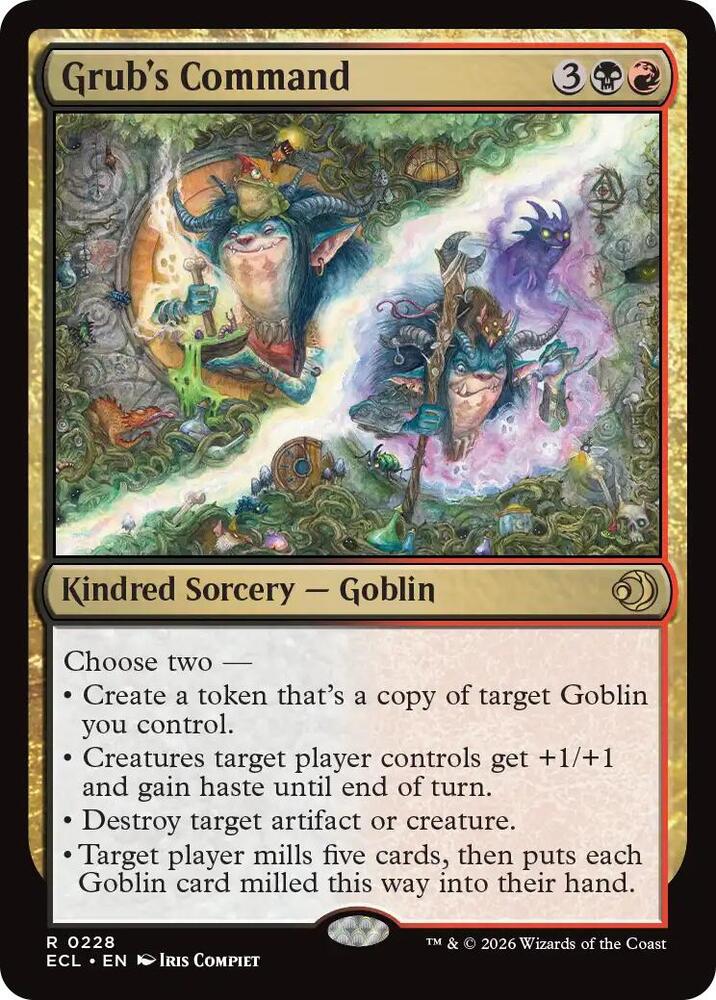 Grub's Command 228 card from Lorwyn Eclipsed