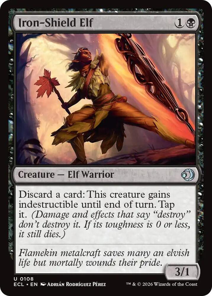 Iron-Shield Elf 108 card from Lorwyn Eclipsed