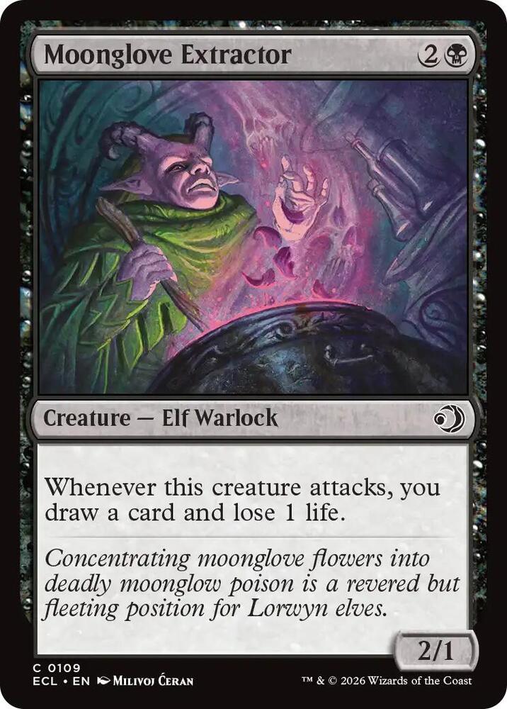 Moonglove Extractor 109 card from Lorwyn Eclipsed