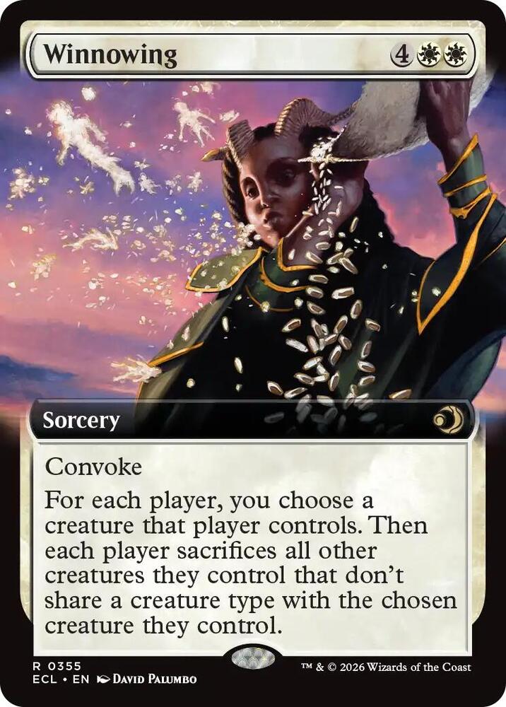 Winnowing (Extended Art) 355 card from Lorwyn Eclipsed
