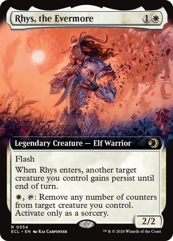Rhys, the Evermore (Extended Art) 354 card from Lorwyn Eclipsed