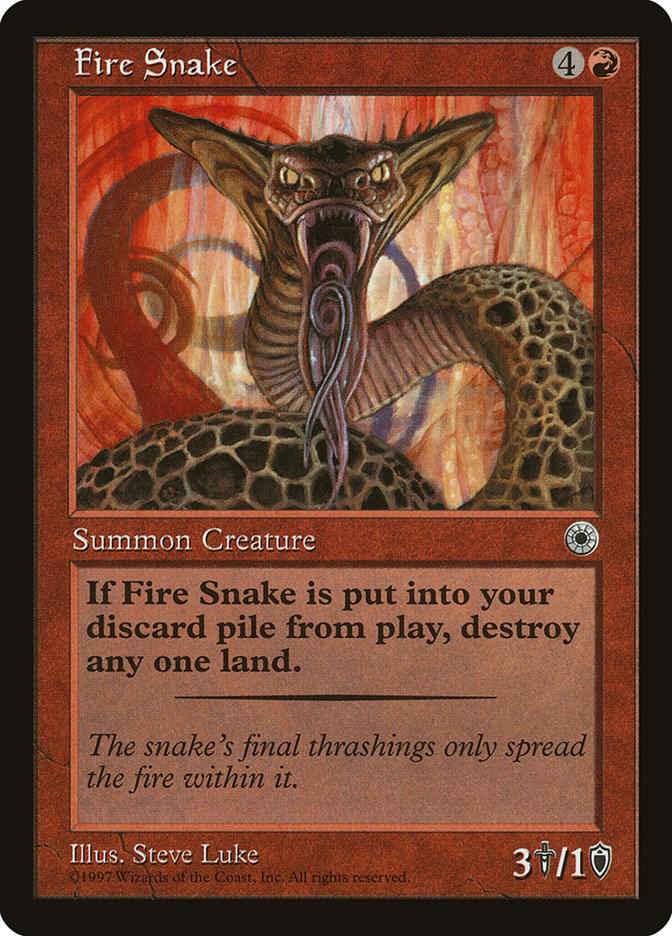 Fire Snake card from Portal