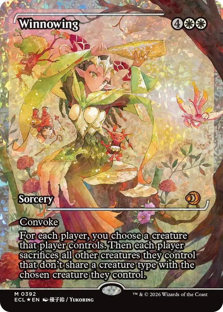 Winnowing (Showcase) (Fracture Foil) 392 card from Lorwyn Eclipsed