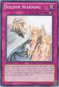 Solemn Warning LCYW-EN301 card from Legendary Collection 3: Yugi's World