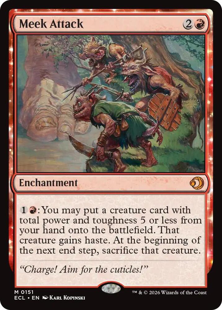 Meek Attack 151 card from Lorwyn Eclipsed