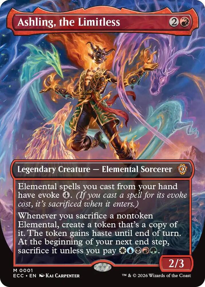 Ashling, the Limitless (Borderless) 1 card from Commander: Lorwyn Eclipsed