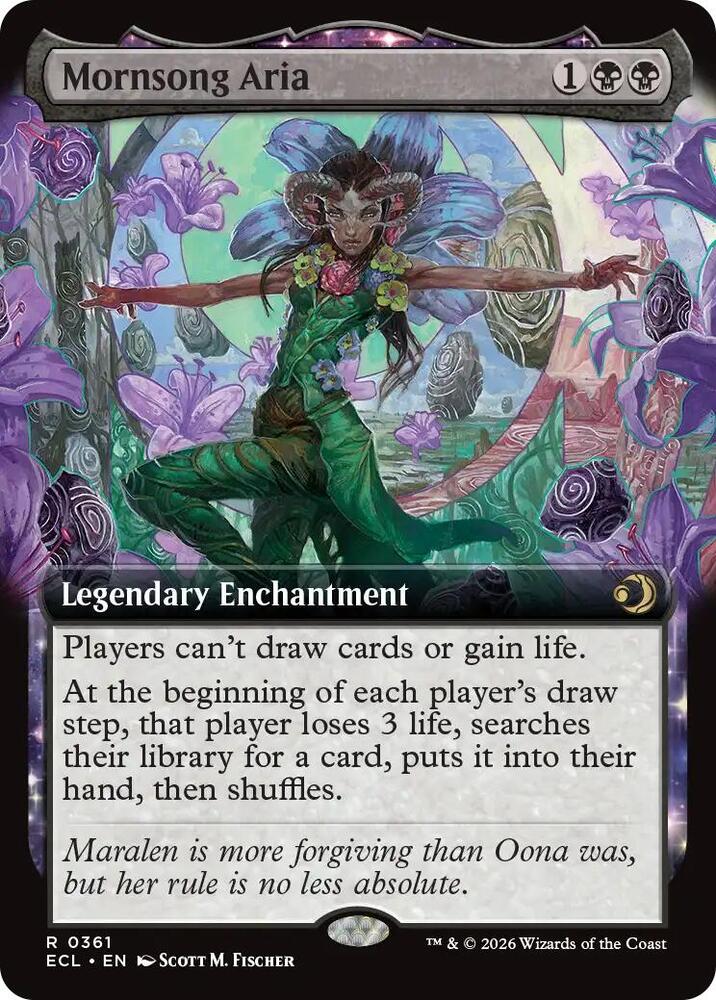 Mornsong Aria (Extended Art) 361 card from Lorwyn Eclipsed