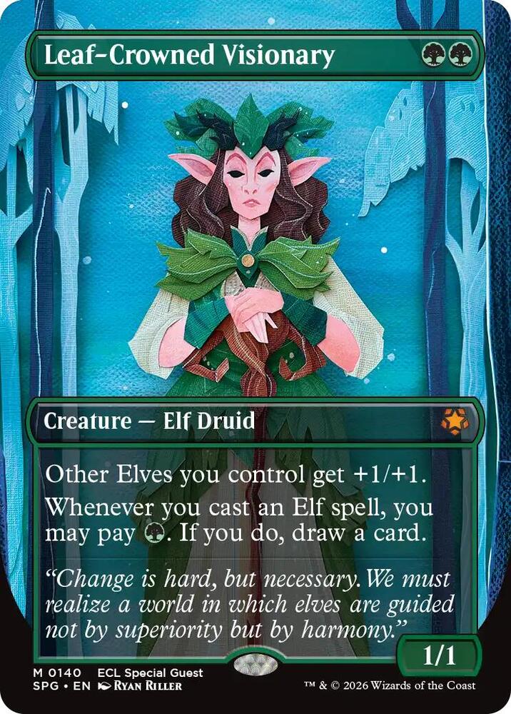 Leaf-Crowned Visionary (Borderless) 140 card from Special Guests