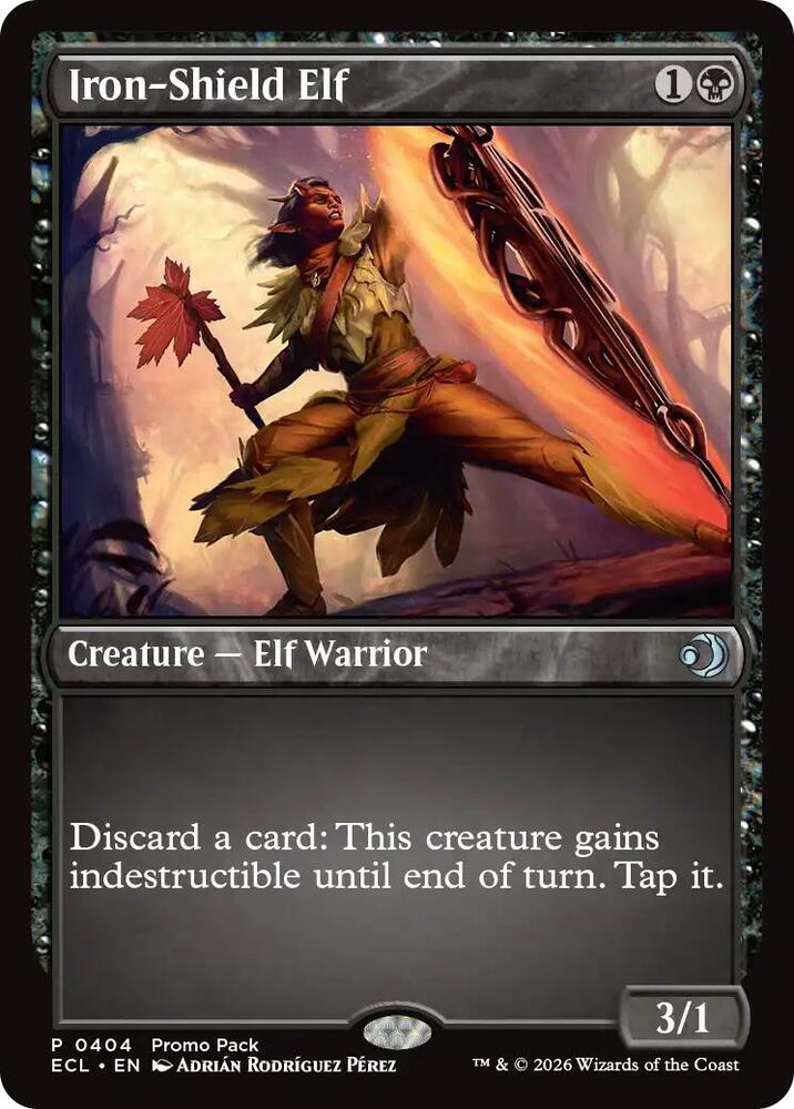 Iron-Shield Elf 404 card from Promo Pack: Lorwyn Eclipsed