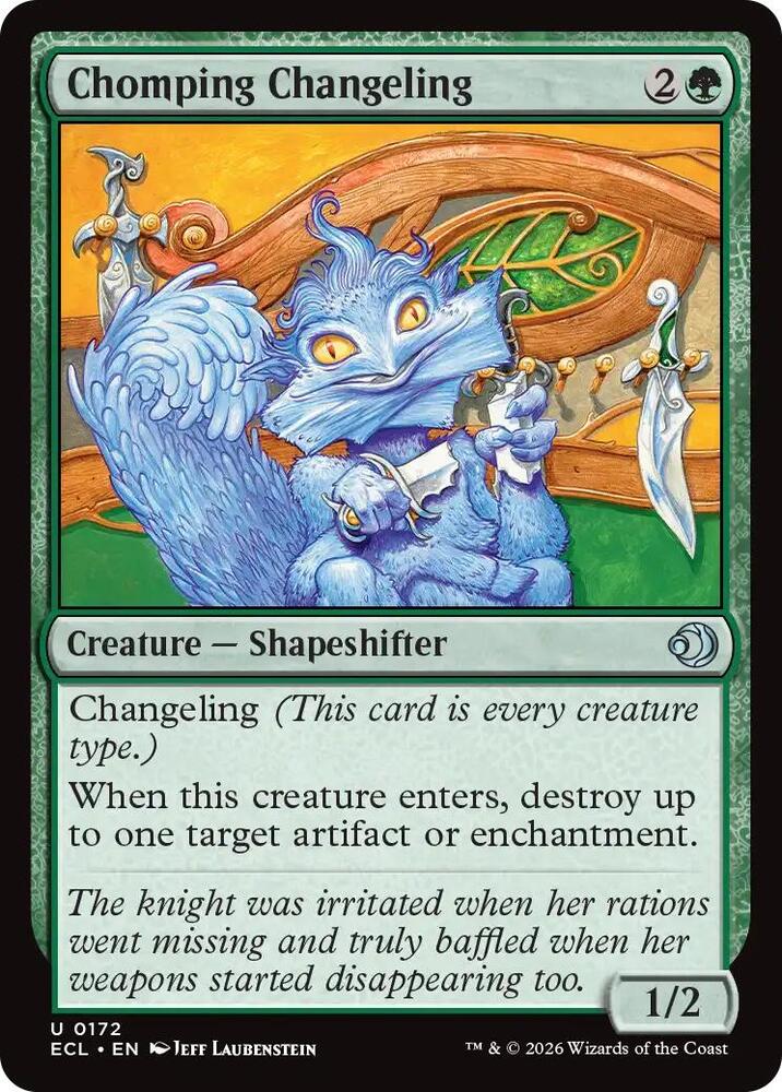 Chomping Changeling 172 card from Lorwyn Eclipsed