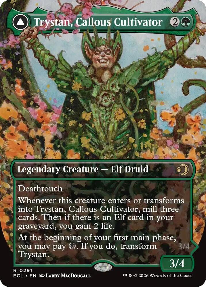 Trystan, Callous Cultivator (Borderless) 291 card from Lorwyn Eclipsed