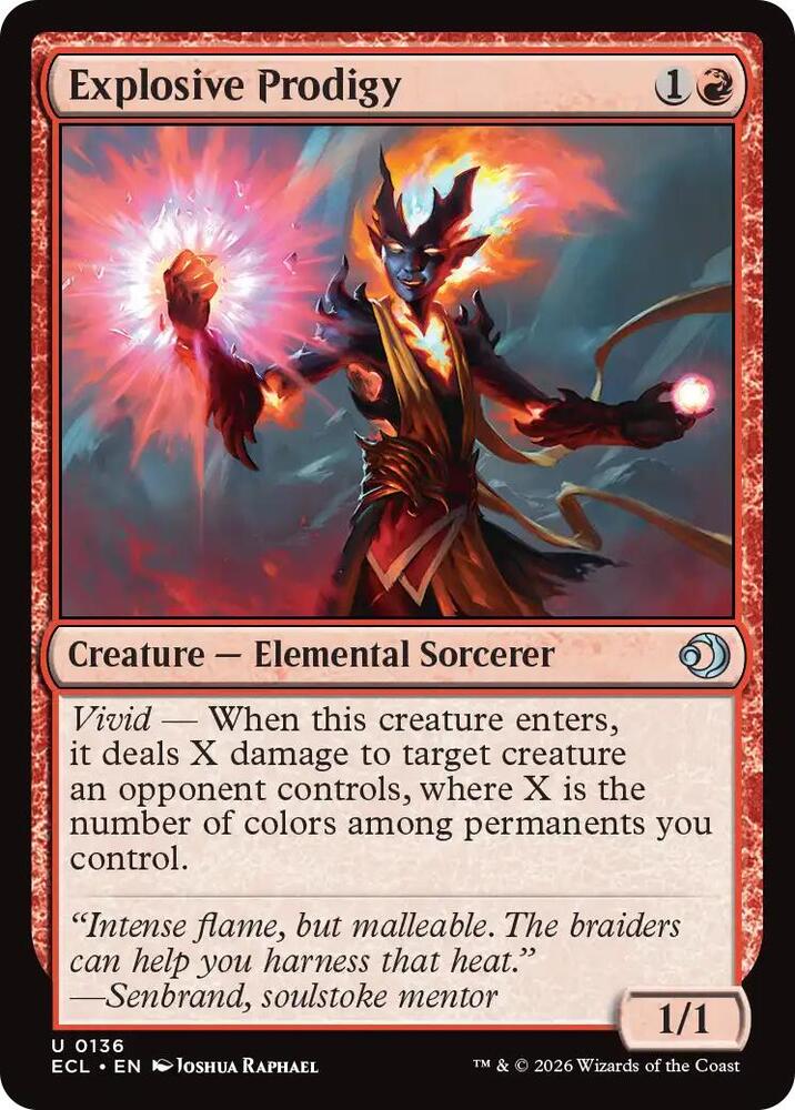 Explosive Prodigy 136 card from Lorwyn Eclipsed