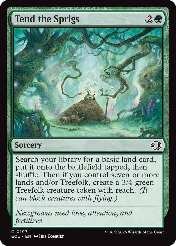 Tend the Sprigs 197 card from Lorwyn Eclipsed