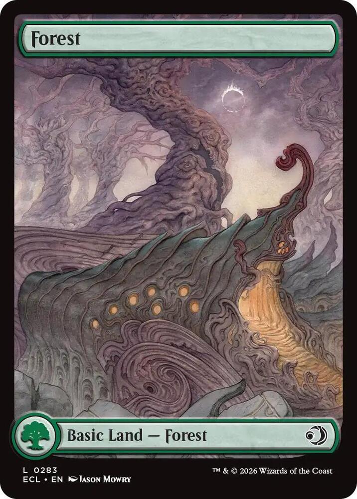 Forest 283 card from Lorwyn Eclipsed