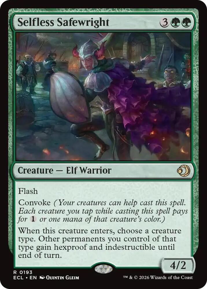 Selfless Safewright 193 card from Lorwyn Eclipsed