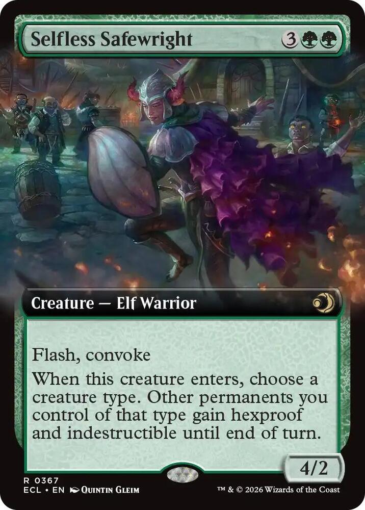 Selfless Safewright (Extended Art) 367 card from Lorwyn Eclipsed