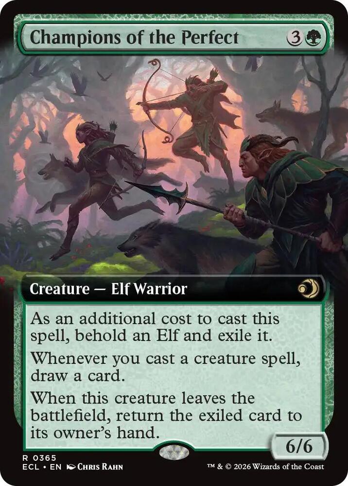 Champions of the Perfect (Extended Art) 365 card from Lorwyn Eclipsed