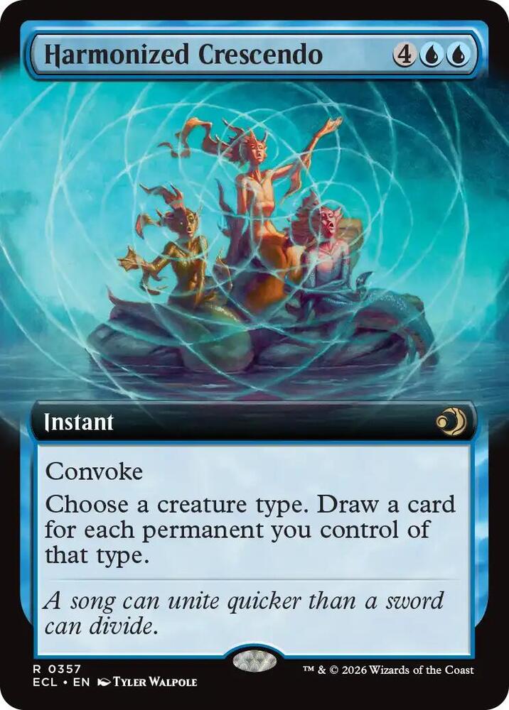 Harmonized Crescendo (Extended Art) 357 card from Lorwyn Eclipsed