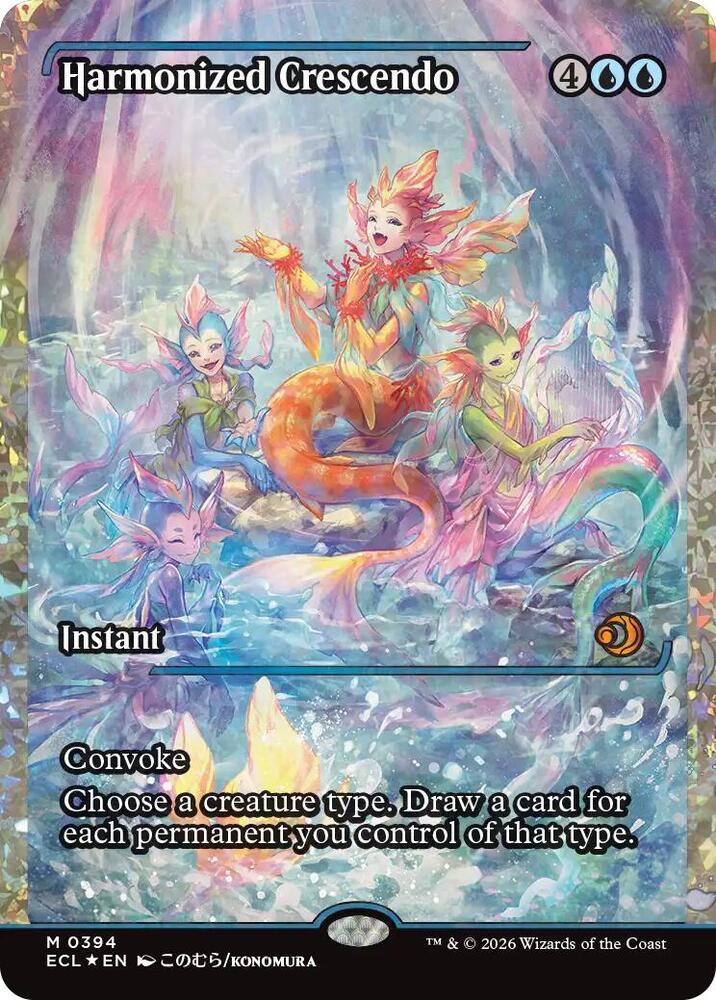 Harmonized Crescendo (Showcase) (Fracture Foil) 394 card from Lorwyn Eclipsed