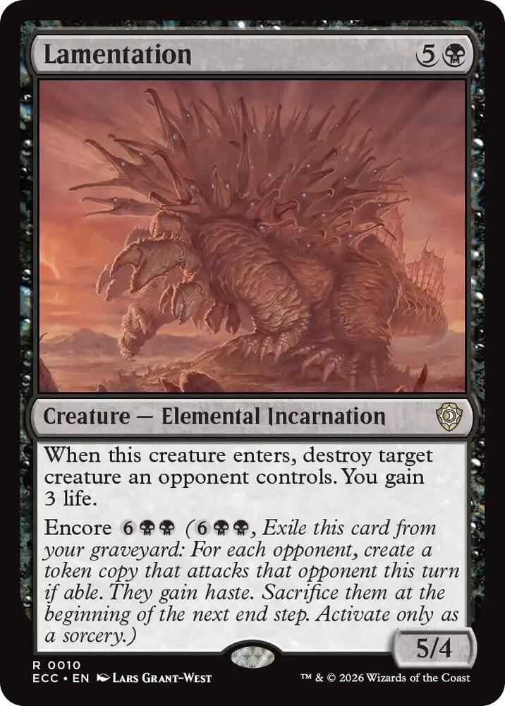 Lamentation 10 card from Commander: Lorwyn Eclipsed