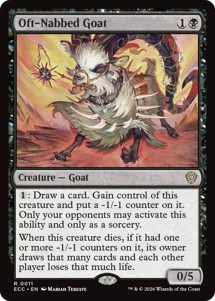 Oft-Nabbed Goat 11 card from Commander: Lorwyn Eclipsed