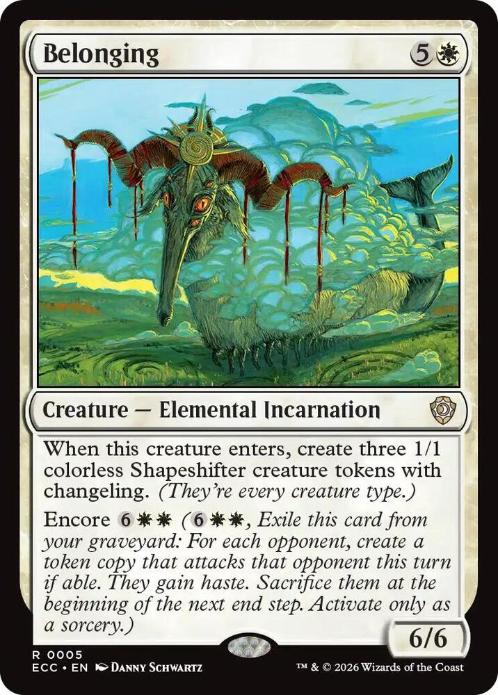 Belonging 5 card from Commander: Lorwyn Eclipsed