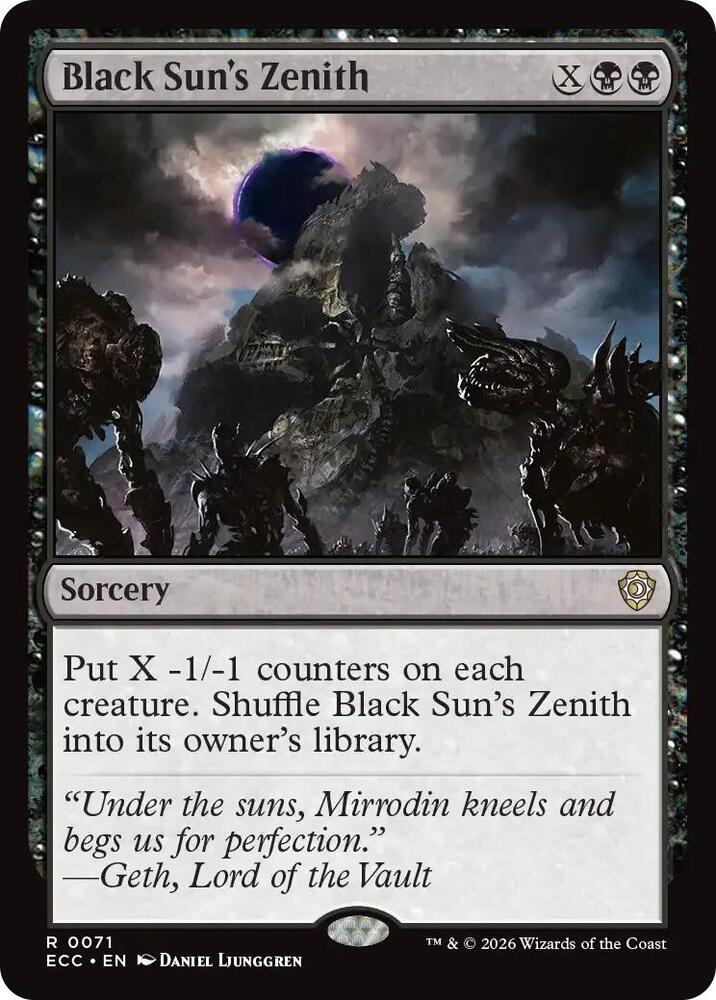 Black Sun's Zenith 71 card from Commander: Lorwyn Eclipsed