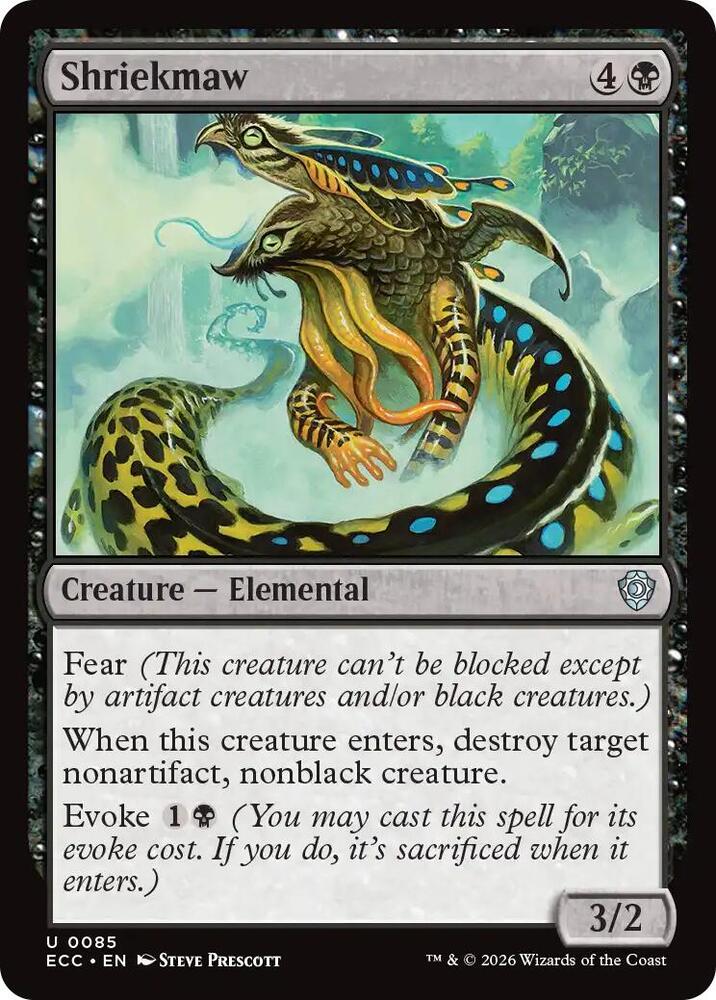 Shriekmaw 85 card from Commander: Lorwyn Eclipsed