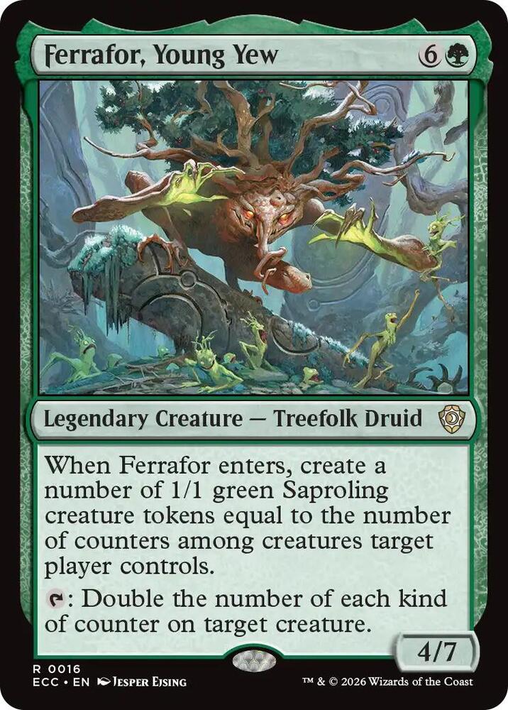 Ferrafor, Young Yew 16 card from Commander: Lorwyn Eclipsed