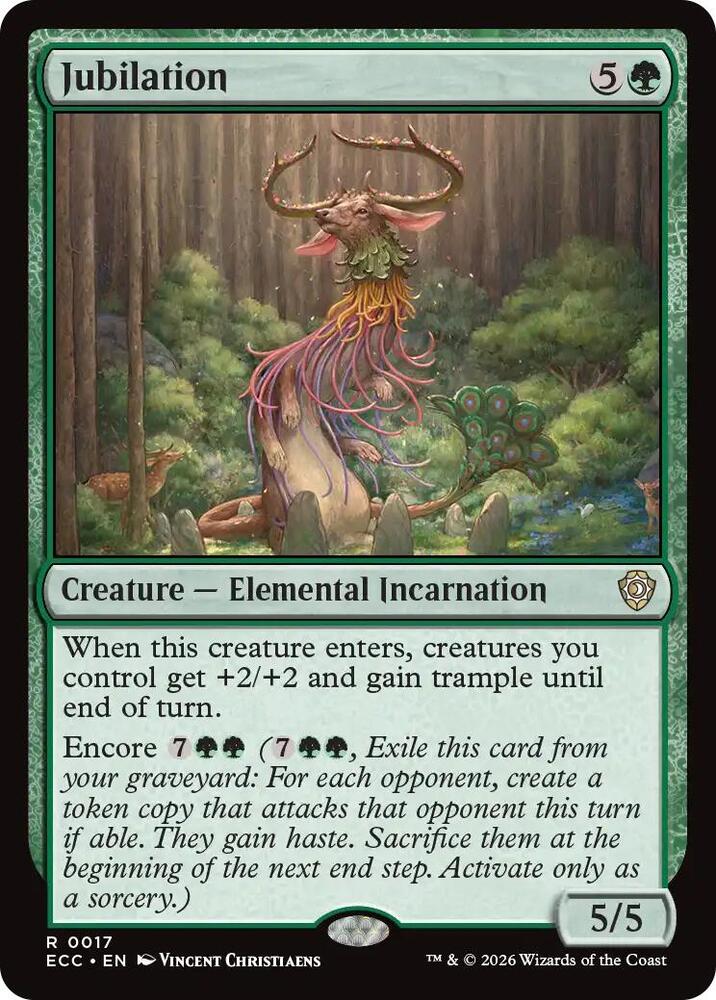 Jubilation 17 card from Commander: Lorwyn Eclipsed