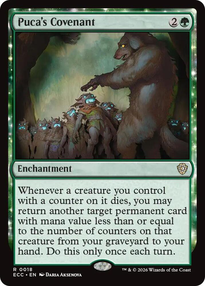 Puca's Covenant 18 card from Commander: Lorwyn Eclipsed