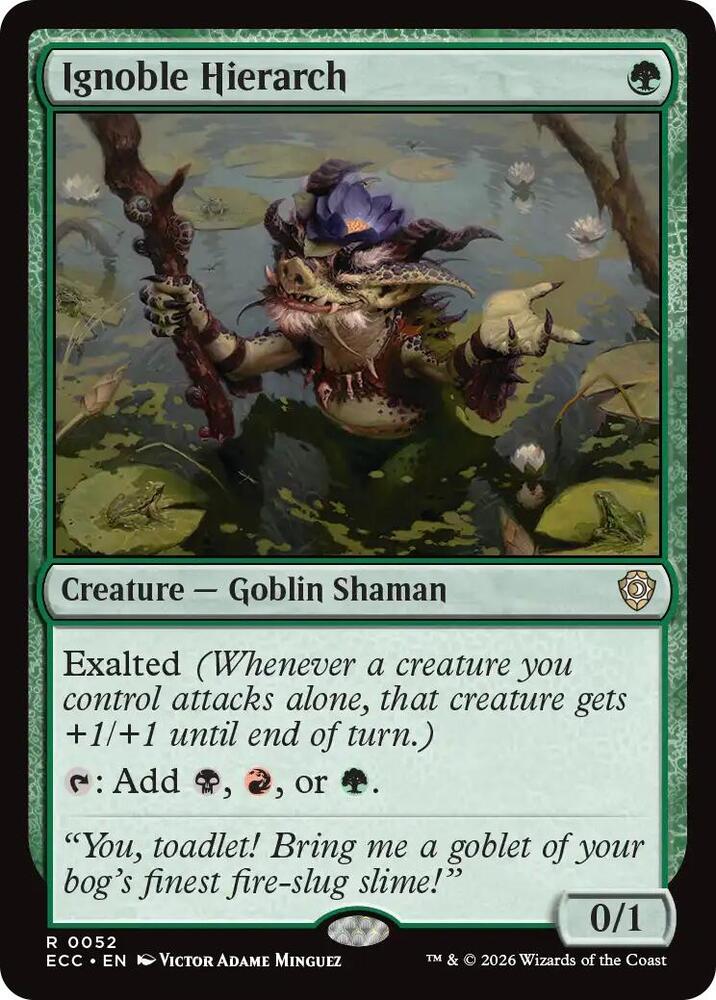 Ignoble Hierarch 52 card from Commander: Lorwyn Eclipsed