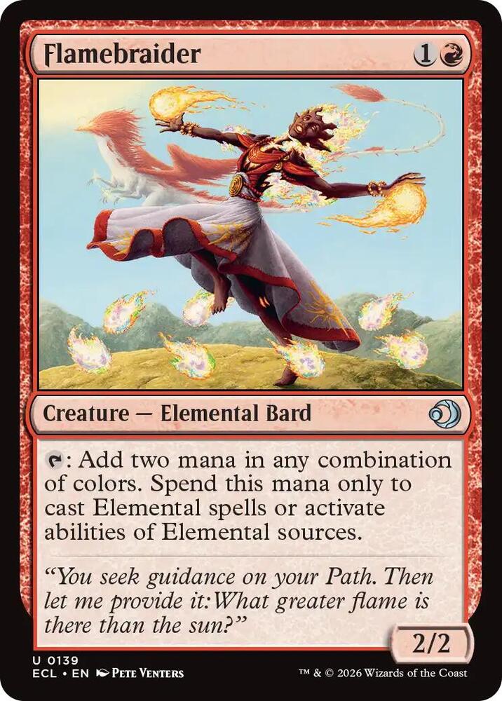 Flamebraider 139 card from Lorwyn Eclipsed