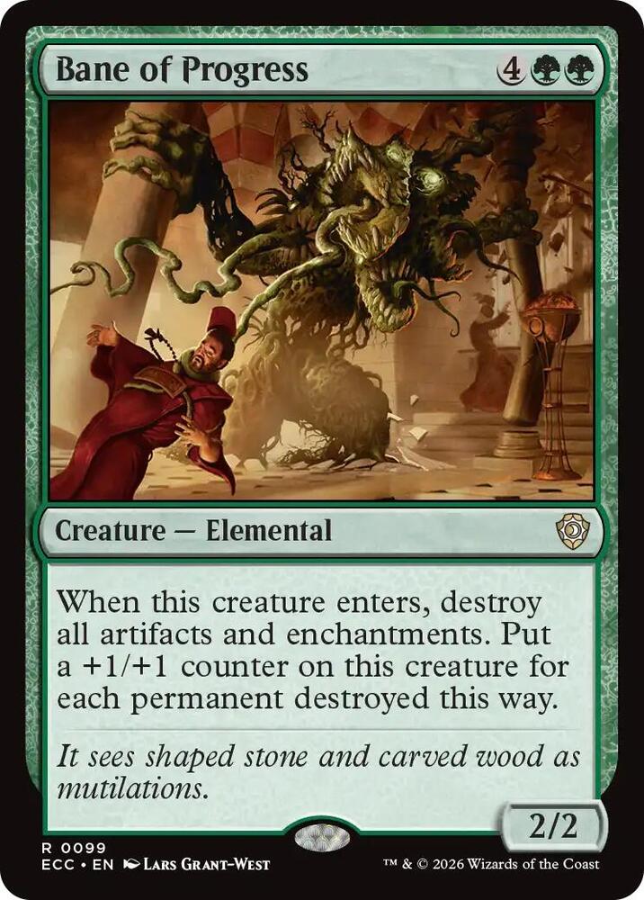 Bane of Progress 99 card from Commander: Lorwyn Eclipsed