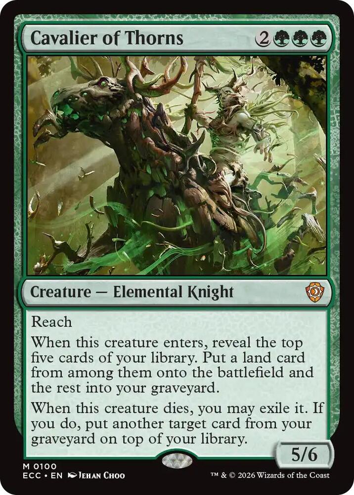 Cavalier of Thorns 100 card from Commander: Lorwyn Eclipsed