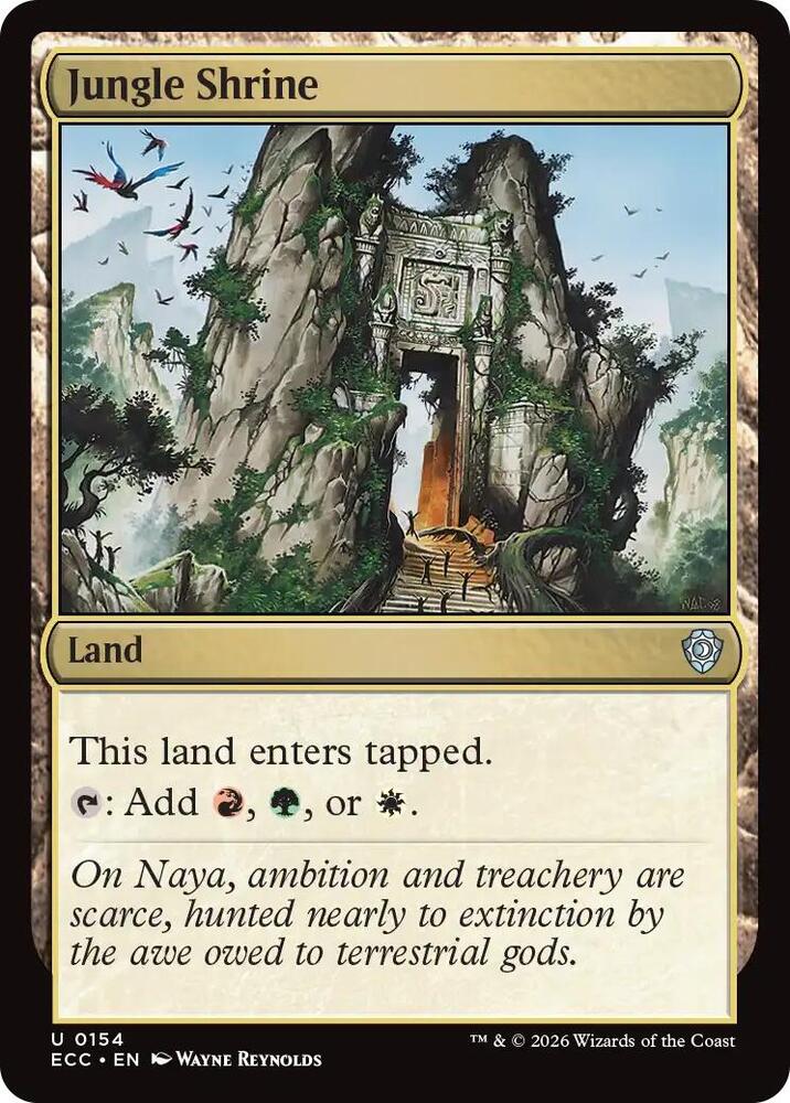 Jungle Shrine 154 card from Commander: Lorwyn Eclipsed