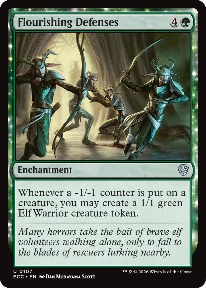 Flourishing Defenses 107 card from Commander: Lorwyn Eclipsed