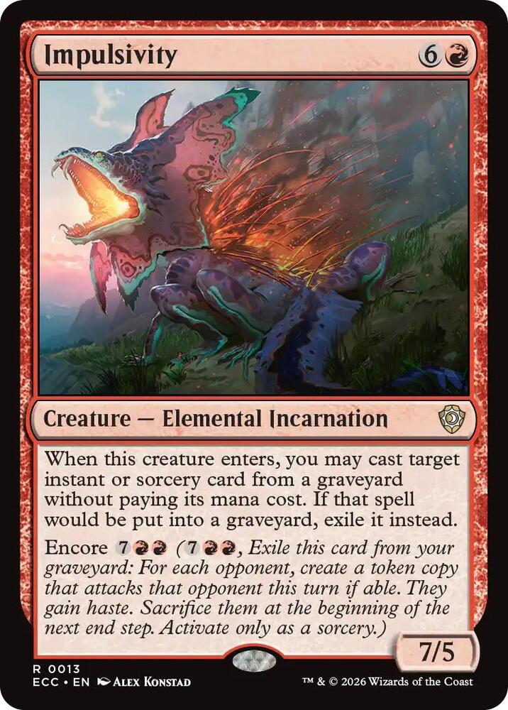 Impulsivity 13 card from Commander: Lorwyn Eclipsed