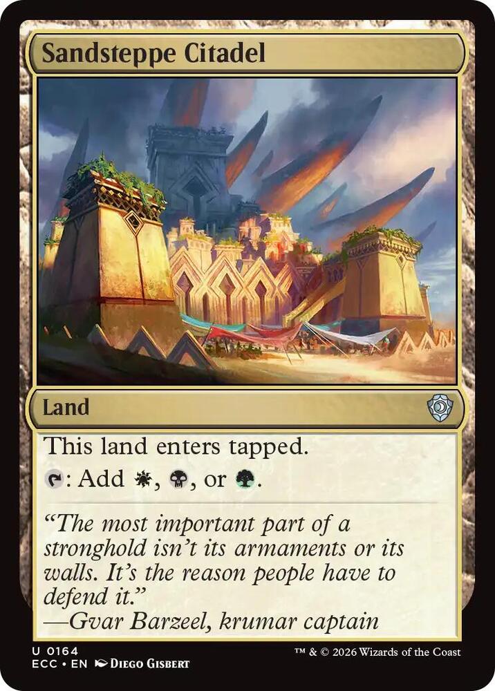 Sandsteppe Citadel 164 card from Commander: Lorwyn Eclipsed