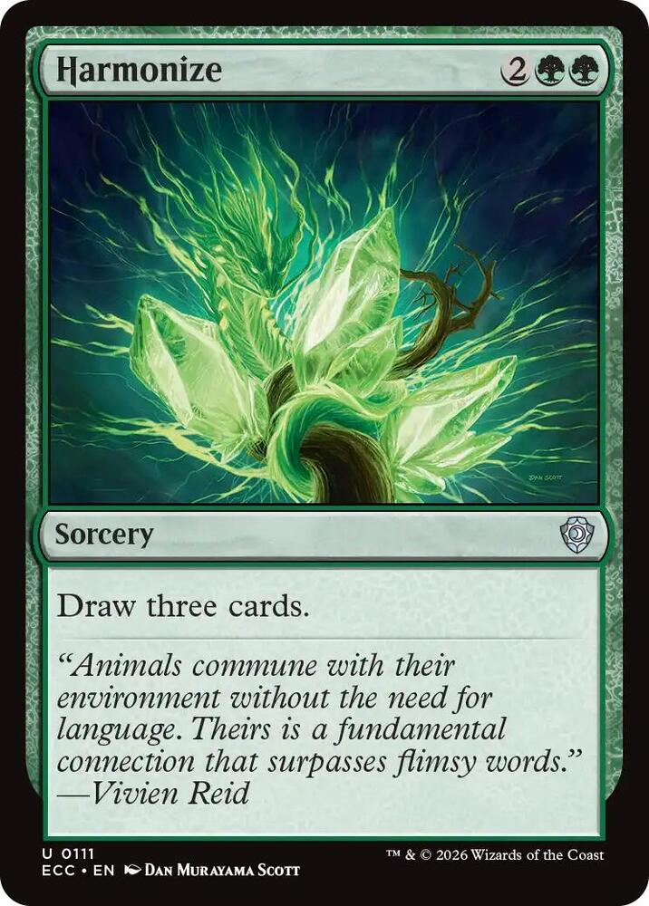Harmonize 111 card from Commander: Lorwyn Eclipsed