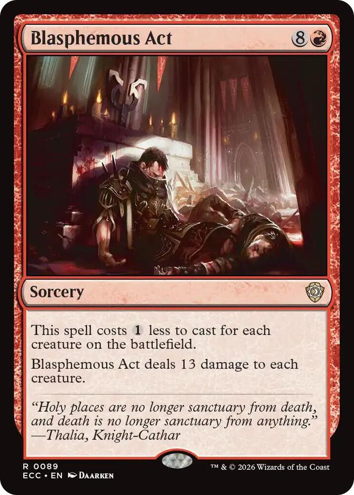 Blasphemous Act 89 card from Commander: Lorwyn Eclipsed