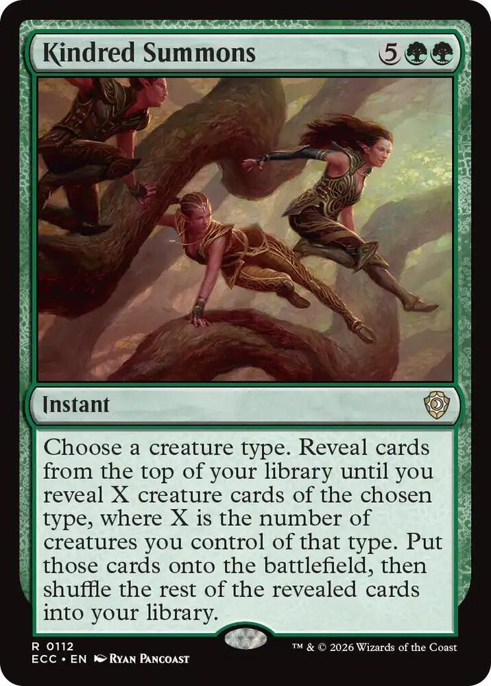 Kindred Summons 112 card from Commander: Lorwyn Eclipsed