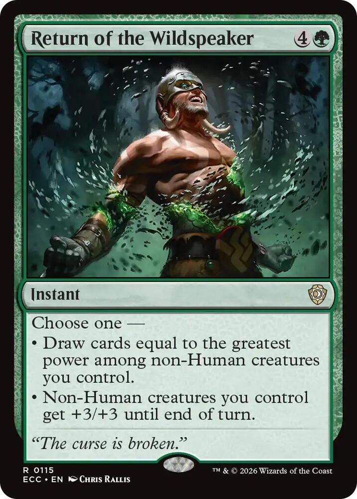 Return of the Wildspeaker 115 card from Commander: Lorwyn Eclipsed
